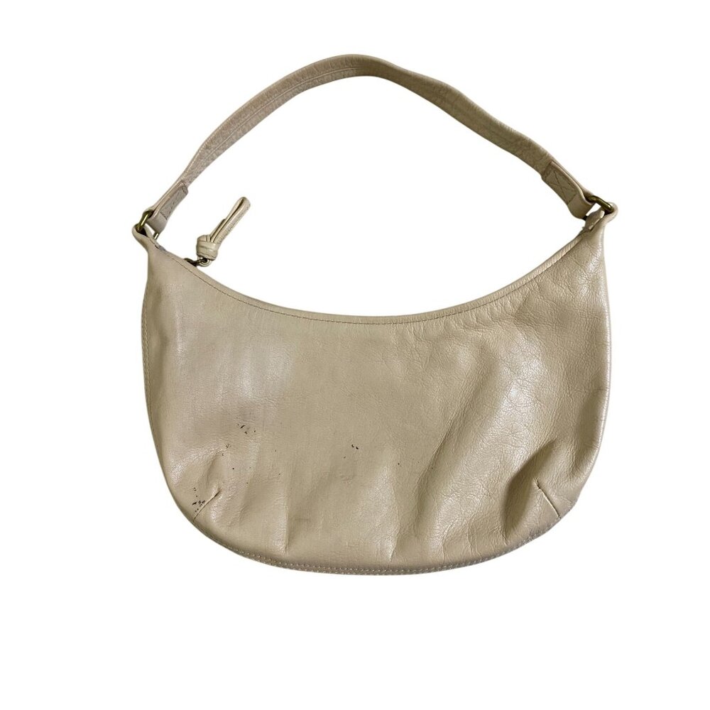 Madewell Beige Leather Mini Hobo Bag